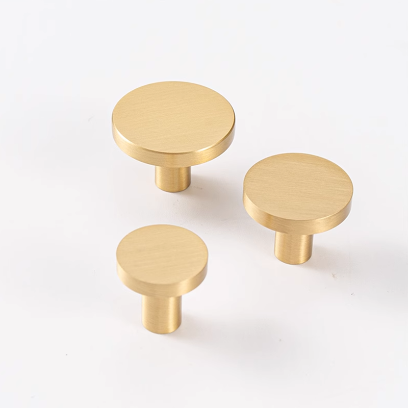 Drawer Pull Gold - Round Brass Kitchen Cabinet Drawer Knobs