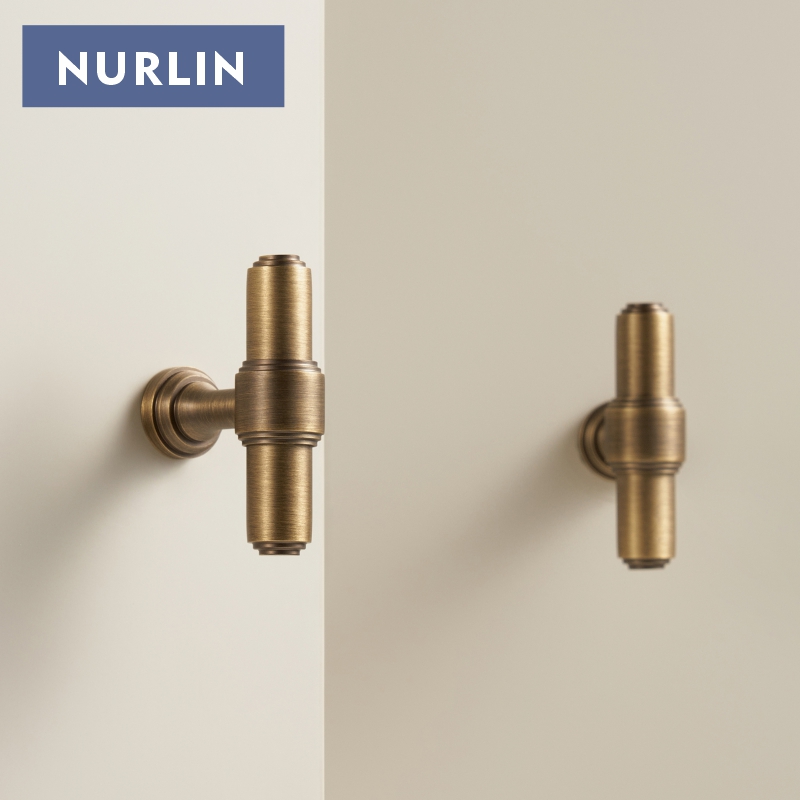 Furniture Hardware Nut - Nurlin Solid Brass French Retro Antique