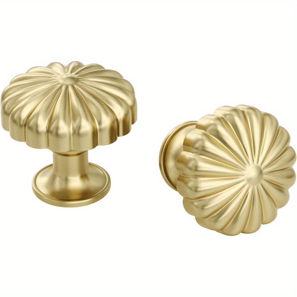 Drawer Pull Gold - 5 Pack Gold Cabinet Knobs Brass