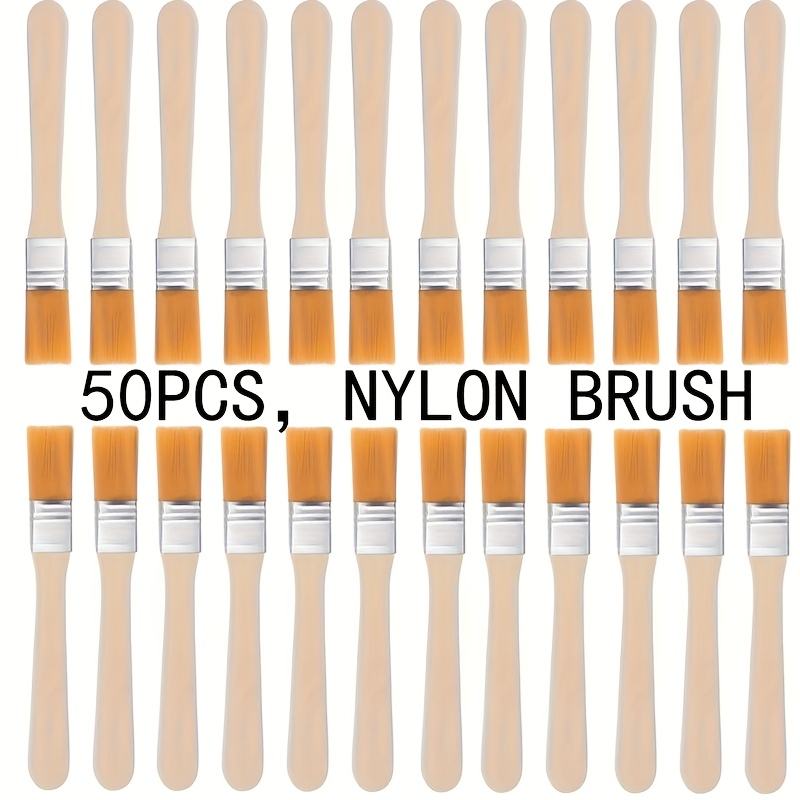 Furniture Hardware Factory - 5-Inch, 50pcs Nylon Paint Brushes with