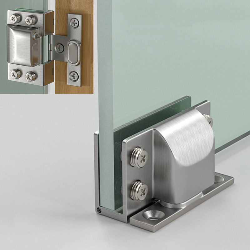 Quality Furniture Hardware - Non-perforated Glass Hinges High-quality Stainless Steel