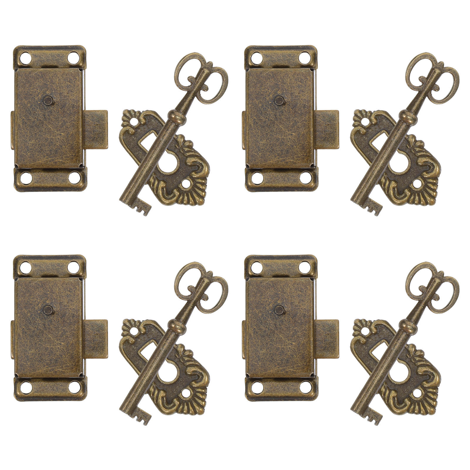 Furniture Hardware Lock - 4Sets Furniture Cabinet Locks Iron Retro