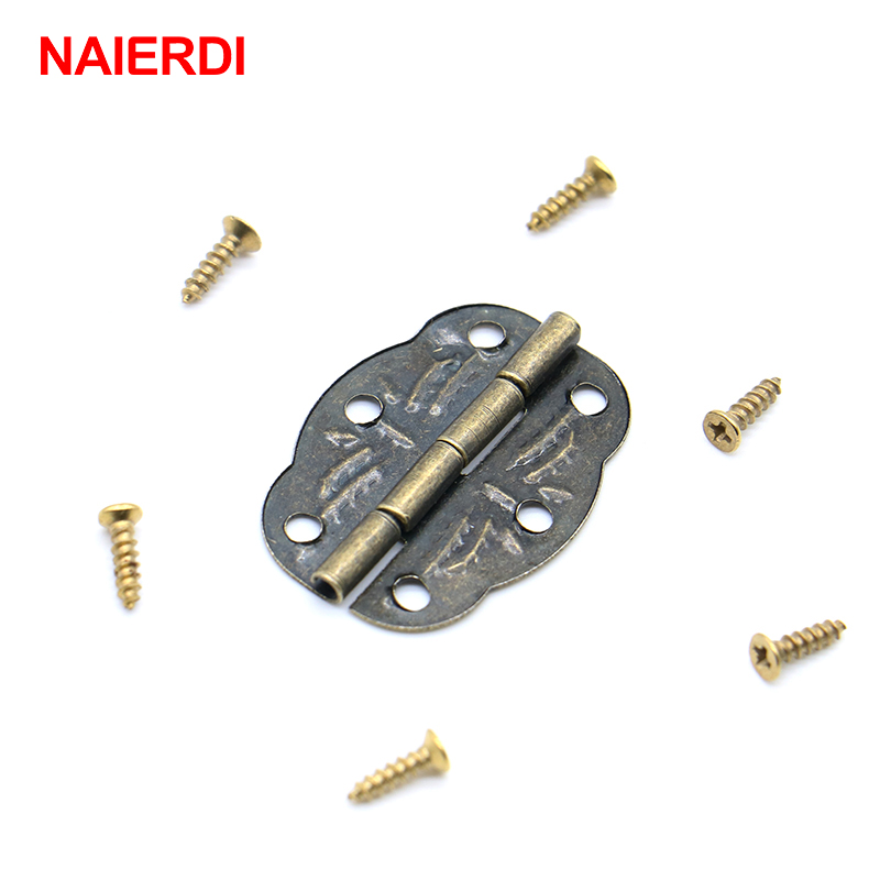 Furniture Hardware And Fittings - 20pcs NAIERDI Bronze Hinges Decoration Jewelry