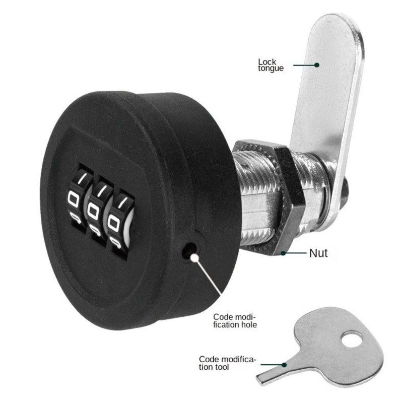 Furniture Hardware Lock - Drawer Password Lock 20/30mm Thread Length