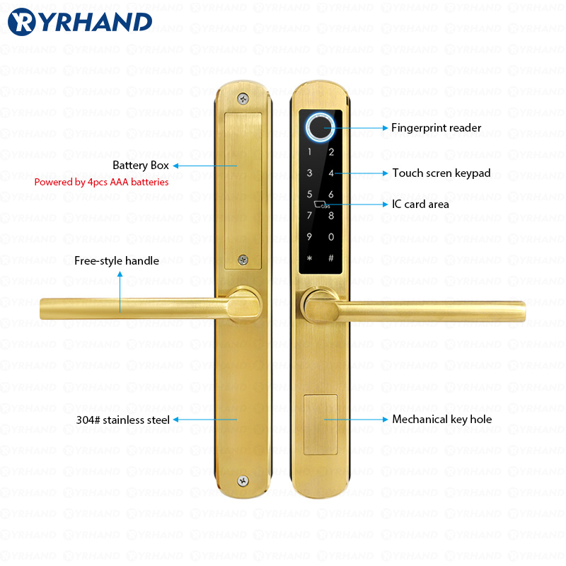 IP66 Gold Stainless steel Slid - Furniture Sliding Door Hardware review and price
