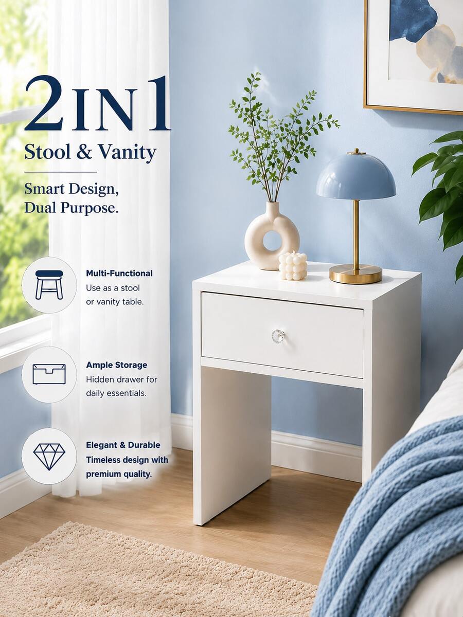 2-In-1 Storage Stool & Nightst - Furniture Hardware Nut review and price