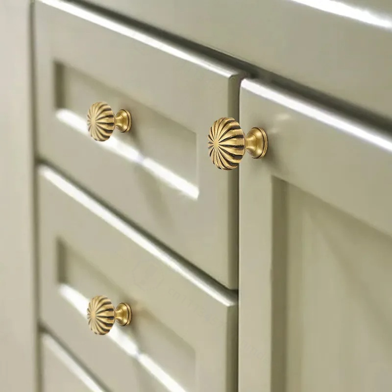 French Simple Brass Ball Knob  - Drawer Pull Gold review and price