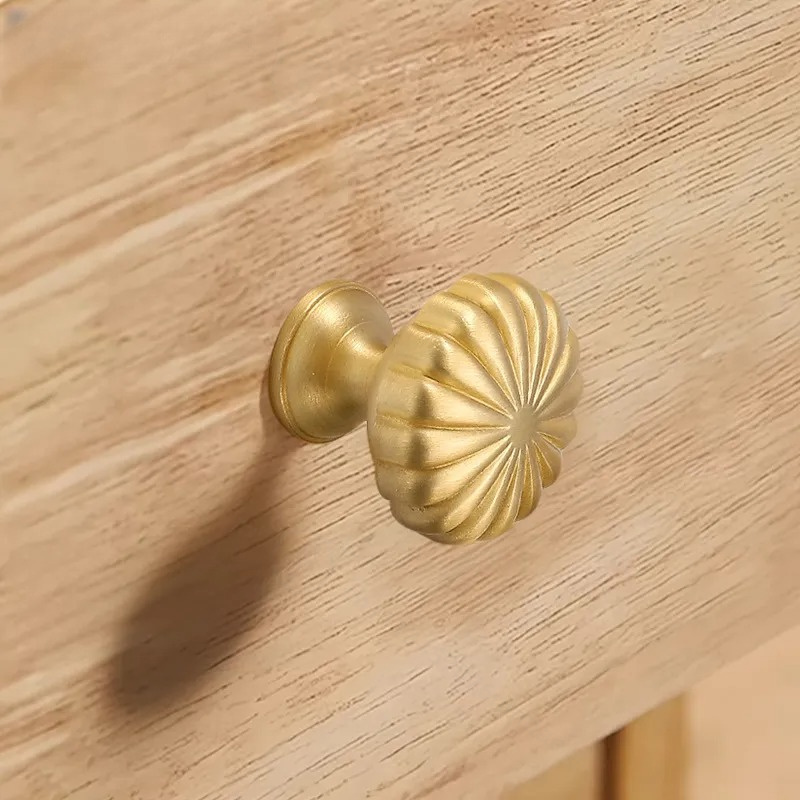 French Simple Brass Ball Knob  - Drawer Pull Gold review and price