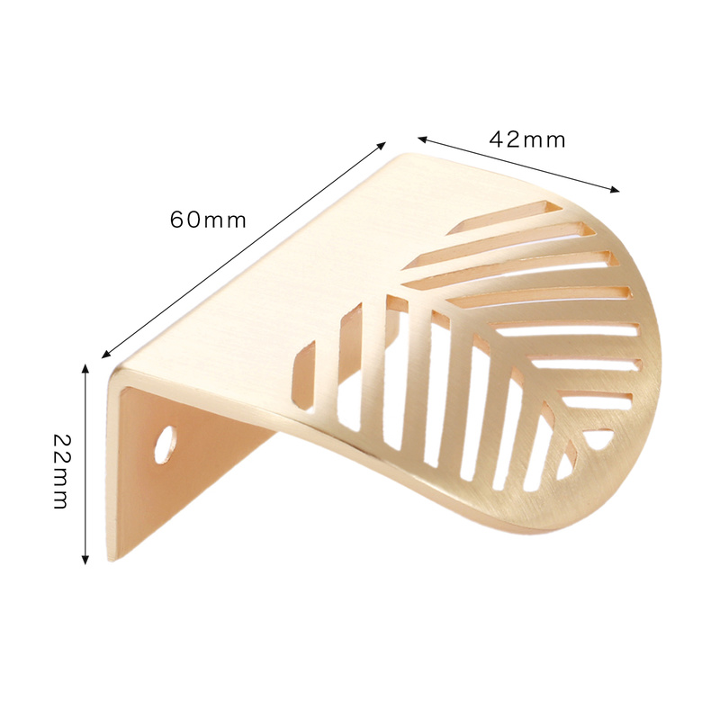 Leaf shaped Handle Gold Brushe - Drawer Pull Gold review and price