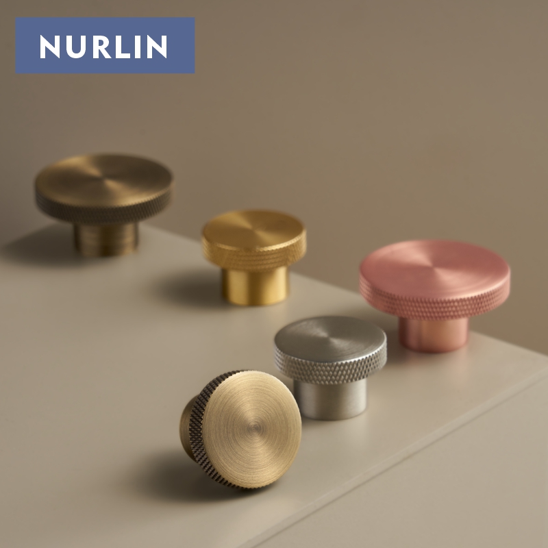 Nurlin Knurled Solid Brass Cab - Drawer Pull Gold review and price