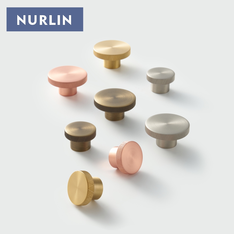 Nurlin Knurled Solid Brass Cab - Drawer Pull Gold review and price