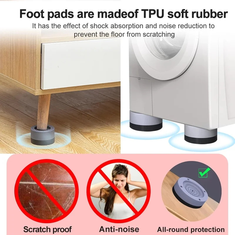4 Pcs Washing Machine Anti Vib - Furniture Foot Pad review and price