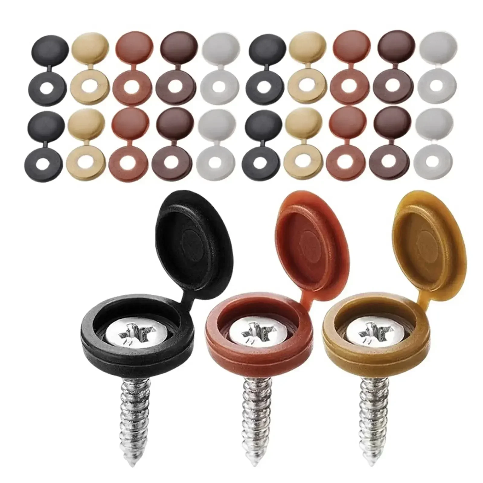 Hinged Plastic Screw Cap Cover - Furniture Hardware Nut review and price