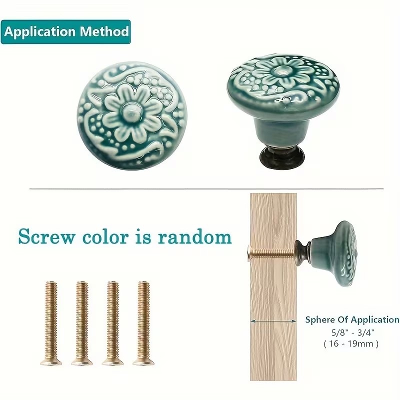 12pcs Ceramic Cabinet Knobs, F - Furniture Hardware Nut review and price