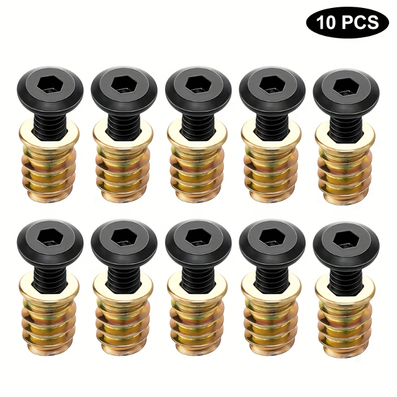 10PCS Threaded Inserts Nut Com - Furniture Hardware Nut review and price