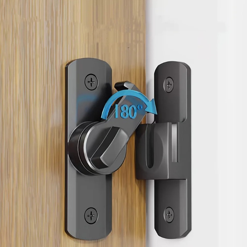 90/180° Rotate Door Lock Zinc  - Furniture Sliding Door Hardware review and price
