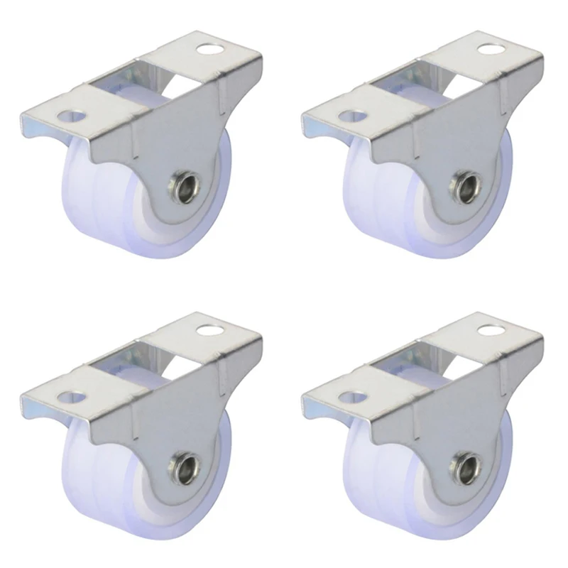 4Pcs White Rail Fixed Casters  - Furniture Rails Hardware review and price