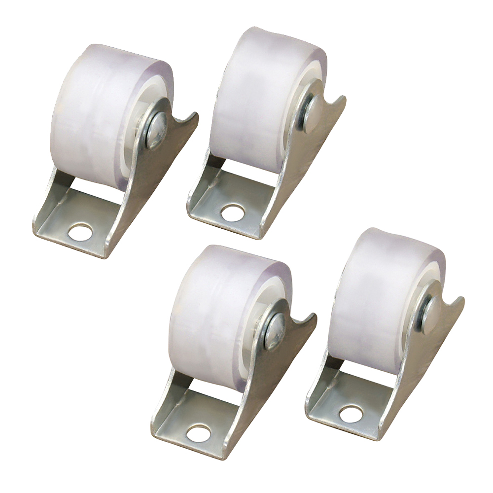 4Pcs White Rail Fixed Casters  - Furniture Rails Hardware review and price