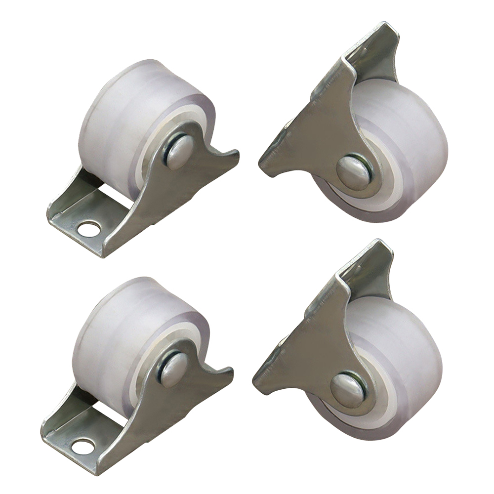 4Pcs White Rail Fixed Casters  - Furniture Rails Hardware review and price