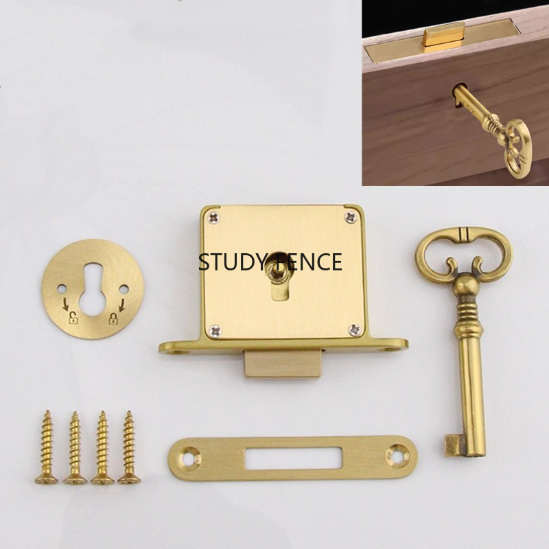 1PC Antique Metal Drawer Lock  - Furniture Hardware Lock review and price