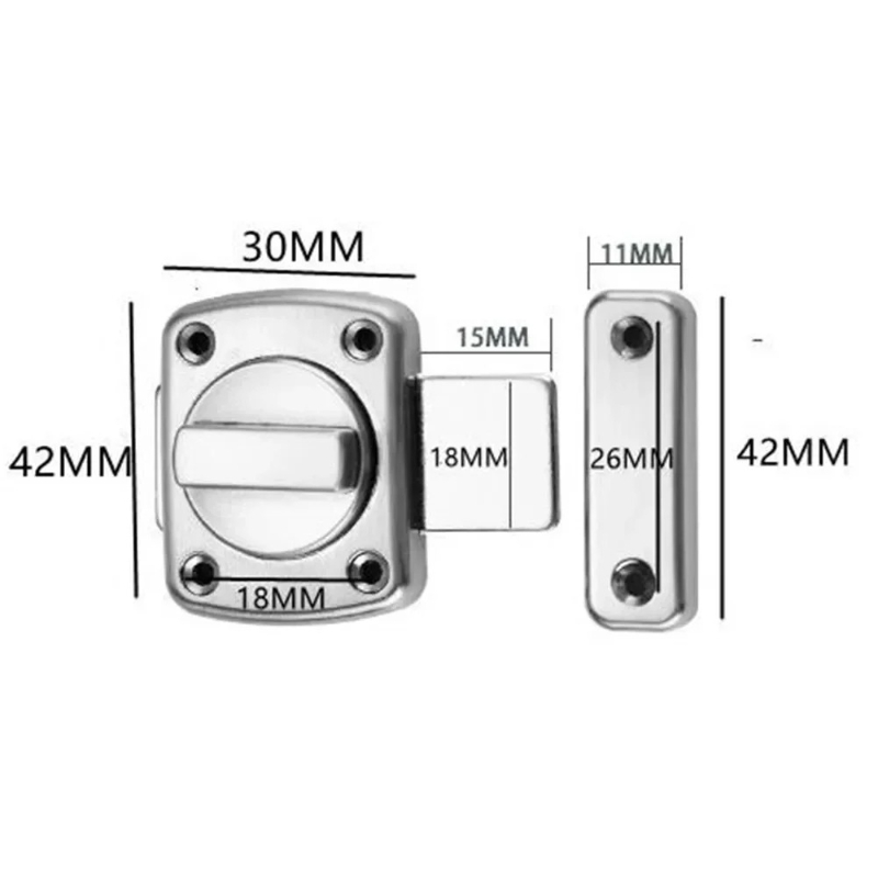 Anti-theft Cast Metal Door Lat - Furniture Sliding Door Hardware review and price