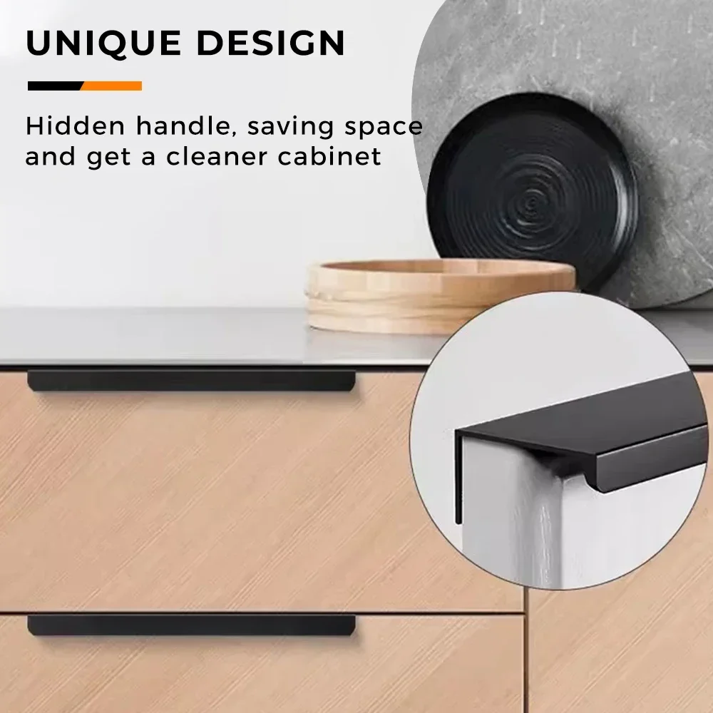 Hidden Furniture Handles Matte - Drawer Pull Gold review and price