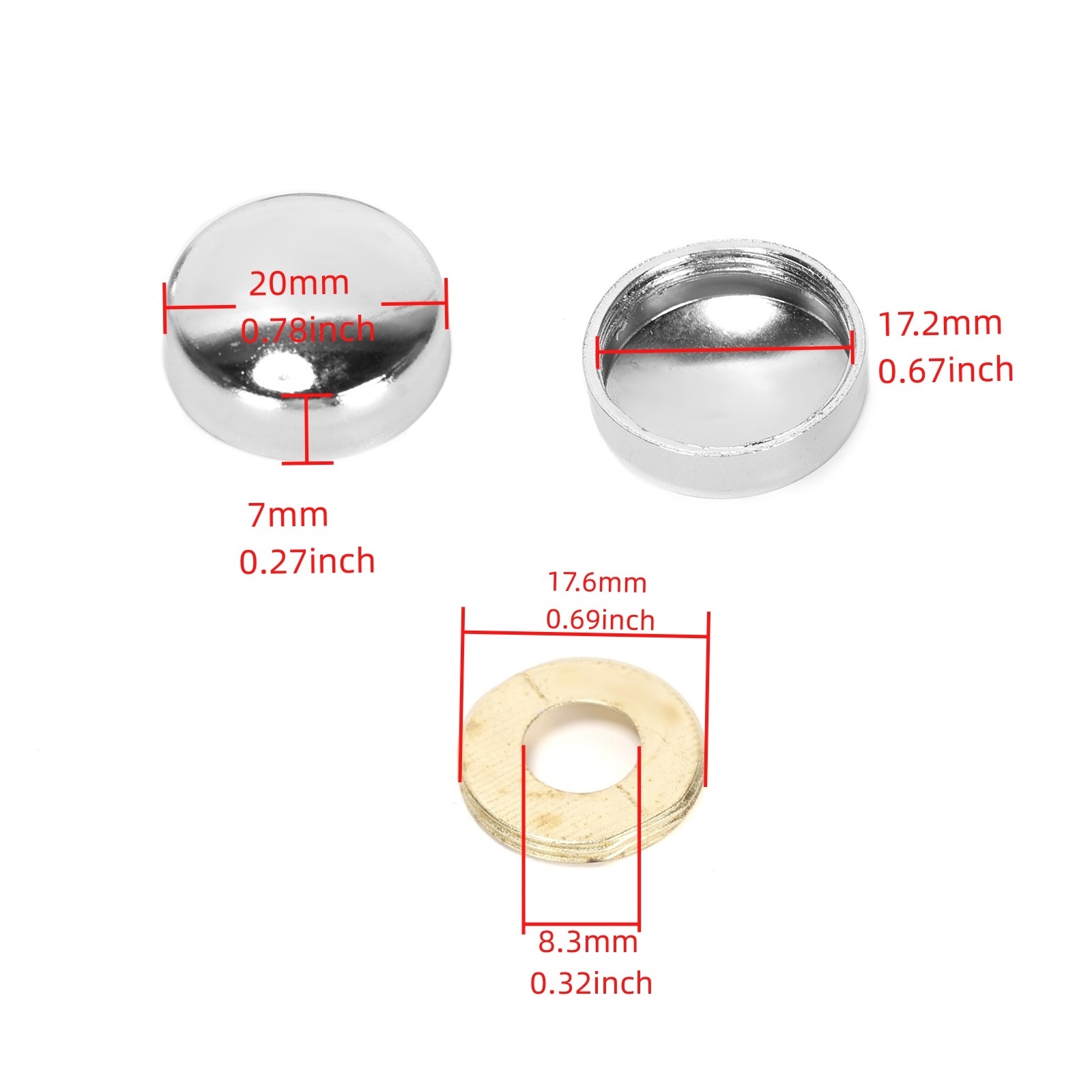 20PCS Zinc Alloy Mirror Screw  - Furniture Joinery Hardware review and price
